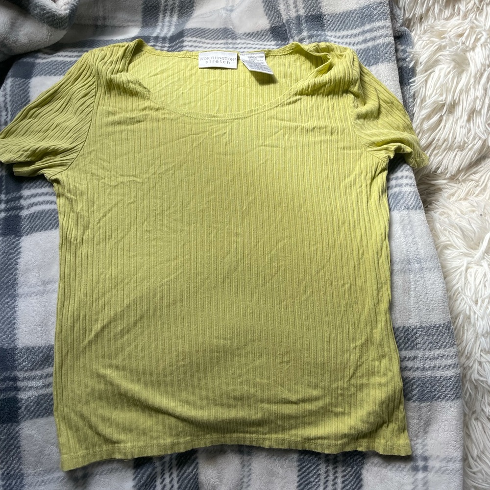 Yellow rubbed top - small